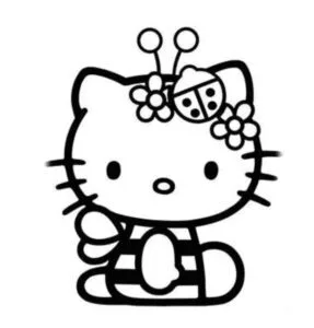 Dibujo de Hello Kitty para imprimir y colorear