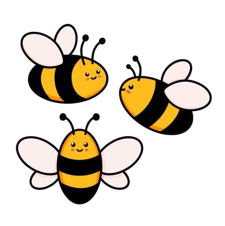 Dibujos de Abejas para Colorear e Imprimir Gratis