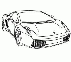 Auto deportivo (lamborghini) para imprimir y colorear