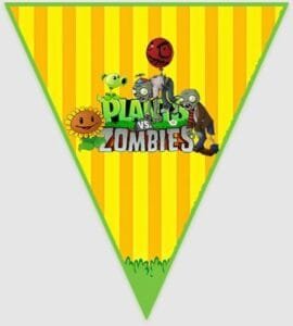 Banderín de Plants vs Zombies para imprimir y recortar