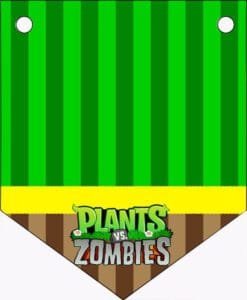 Banderín de Plants vs Zombies para imprimir y recortar