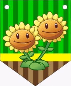 Banderín de Plants vs Zombies para imprimir y recortar