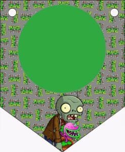 Banderín de Plants vs Zombies para imprimir y recortar