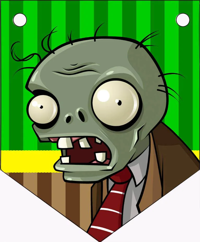 Banderín de Plants vs Zombies para imprimir y recortar