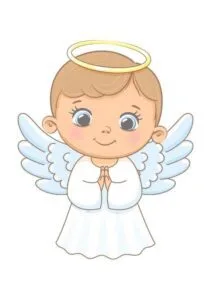Angelitos de bautizo para imprimir