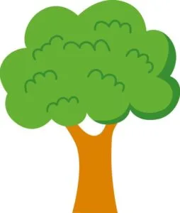 Arboles para imprimir y recortar a color