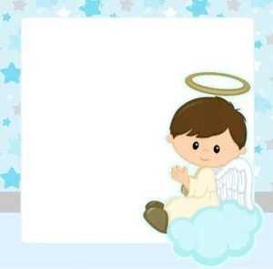 Angelitos de bautizo para imprimir