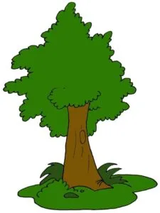 Arboles para imprimir y recortar a color