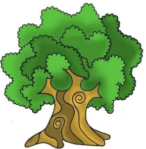 Arboles para imprimir y recortar a color