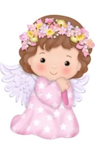 Angelitos de bautizo para imprimir