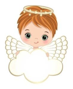 Angelitos de bautizo para imprimir