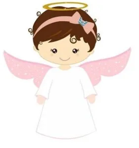 Angelitos de bautizo para imprimir