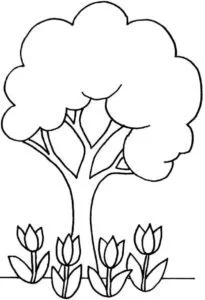 Arboles para imprimir colorear