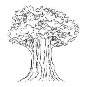 Arboles para imprimir colorear