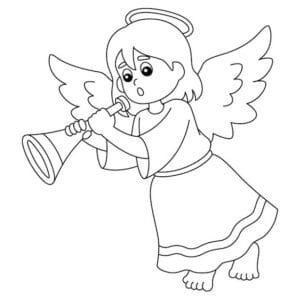 Angelitos de navidad para imprimir y colorear