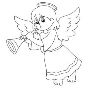 Angelitos de navidad para imprimir y colorear