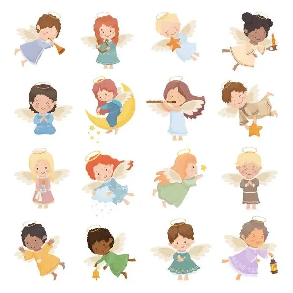 Angelitos para imprimir