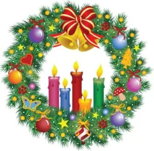 Coronas navideñas para imprimir a color