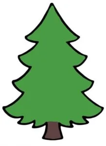 Árbol de Navidad para imprimir y recortar a color