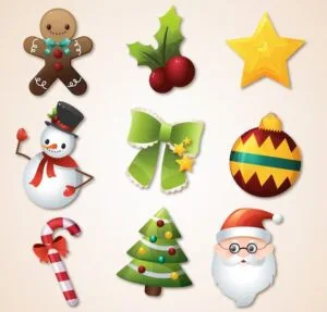 Adornos navideños para imprimir