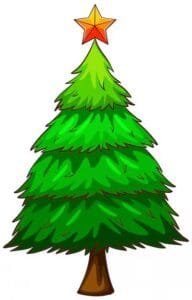 Árbol de Navidad para imprimir y recortar a color