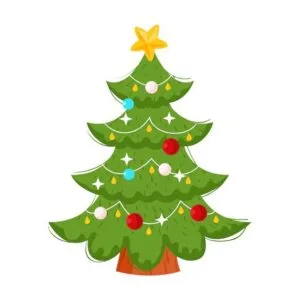 Árbol de Navidad para imprimir y recortar a color