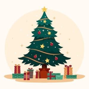 Árbol de Navidad para imprimir y recortar a color
