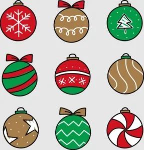 Bolas de Navidad para imprimir y decorar el árbol