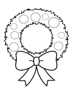 Coronas navideñas para imprimir y colorear en blanco y negro