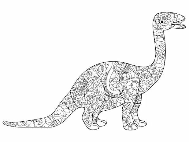 Mandala de dinosaurio para imprimir