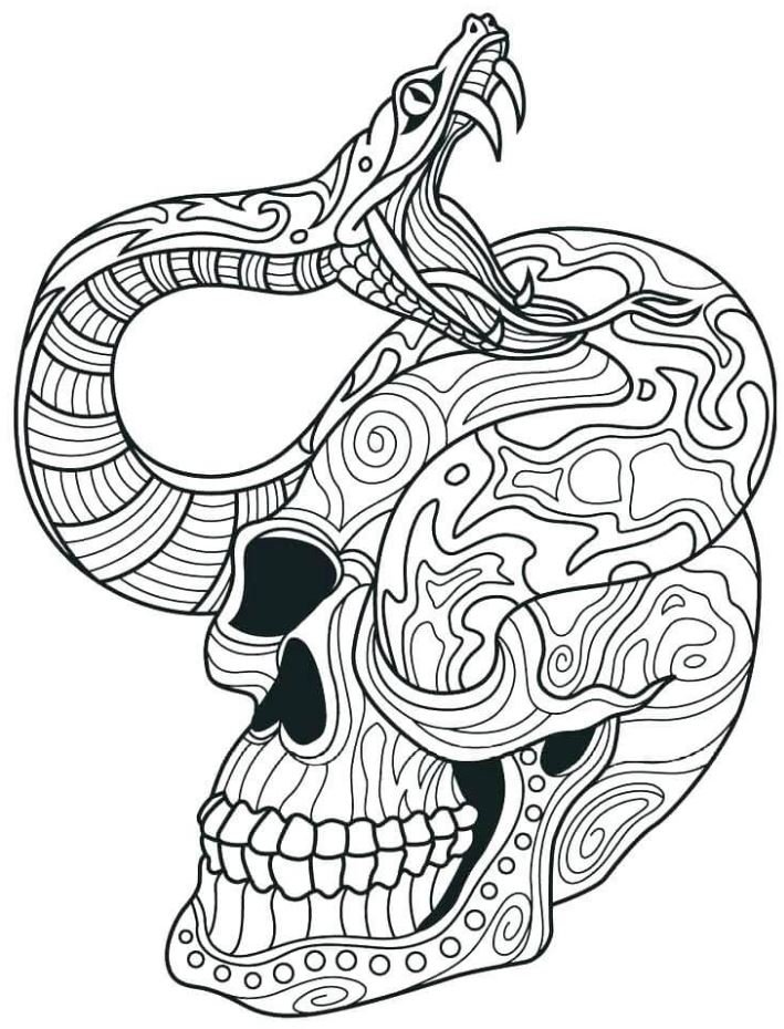 Calavera para imprimir y colorear