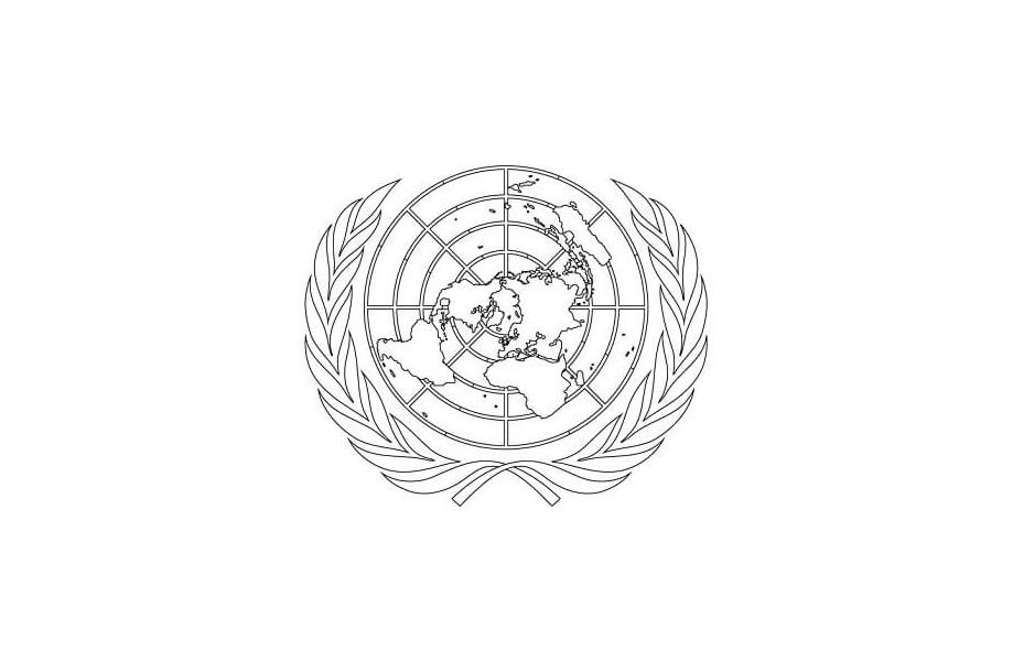 Bandera de la ONU (Naciones Unidas) para imprimir