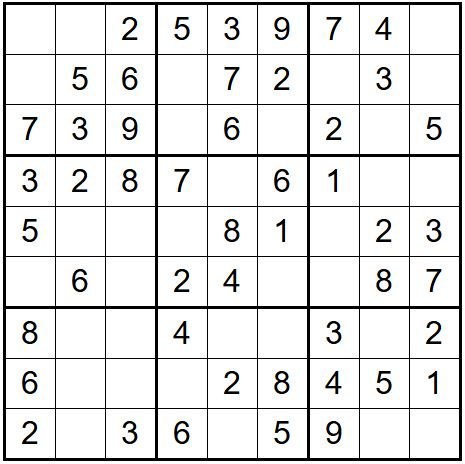 Sudoku nivel fácil para imprimir