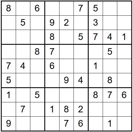 Sudoku nivel medio para imprimir