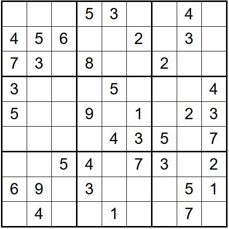 Sudoku nivel medio para imprimir